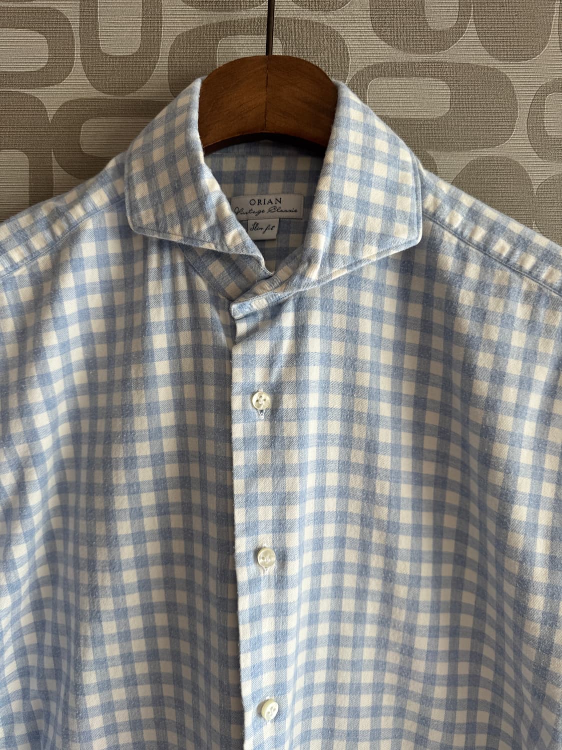 Orian 오리앙 브러쉬드 코튼 체크 셔츠 상품이미지3