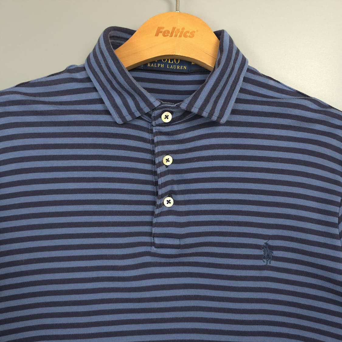 남성용 폴로 랄프 로렌 Polo 스트라이프 카라 반팔티 M 상품이미지2