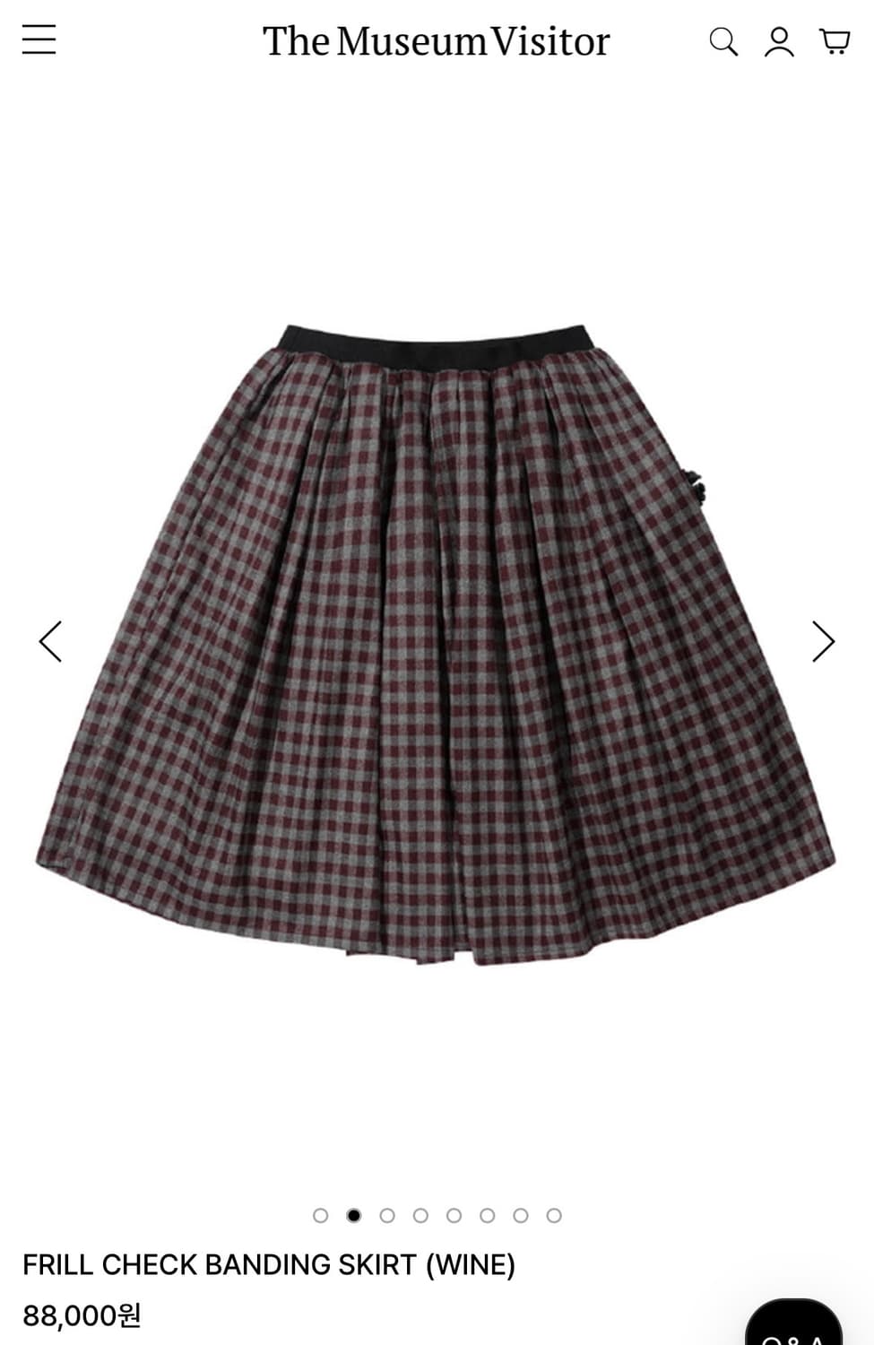 [더뮤지엄비지터] 프릴스커트 와인색상 상품이미지2