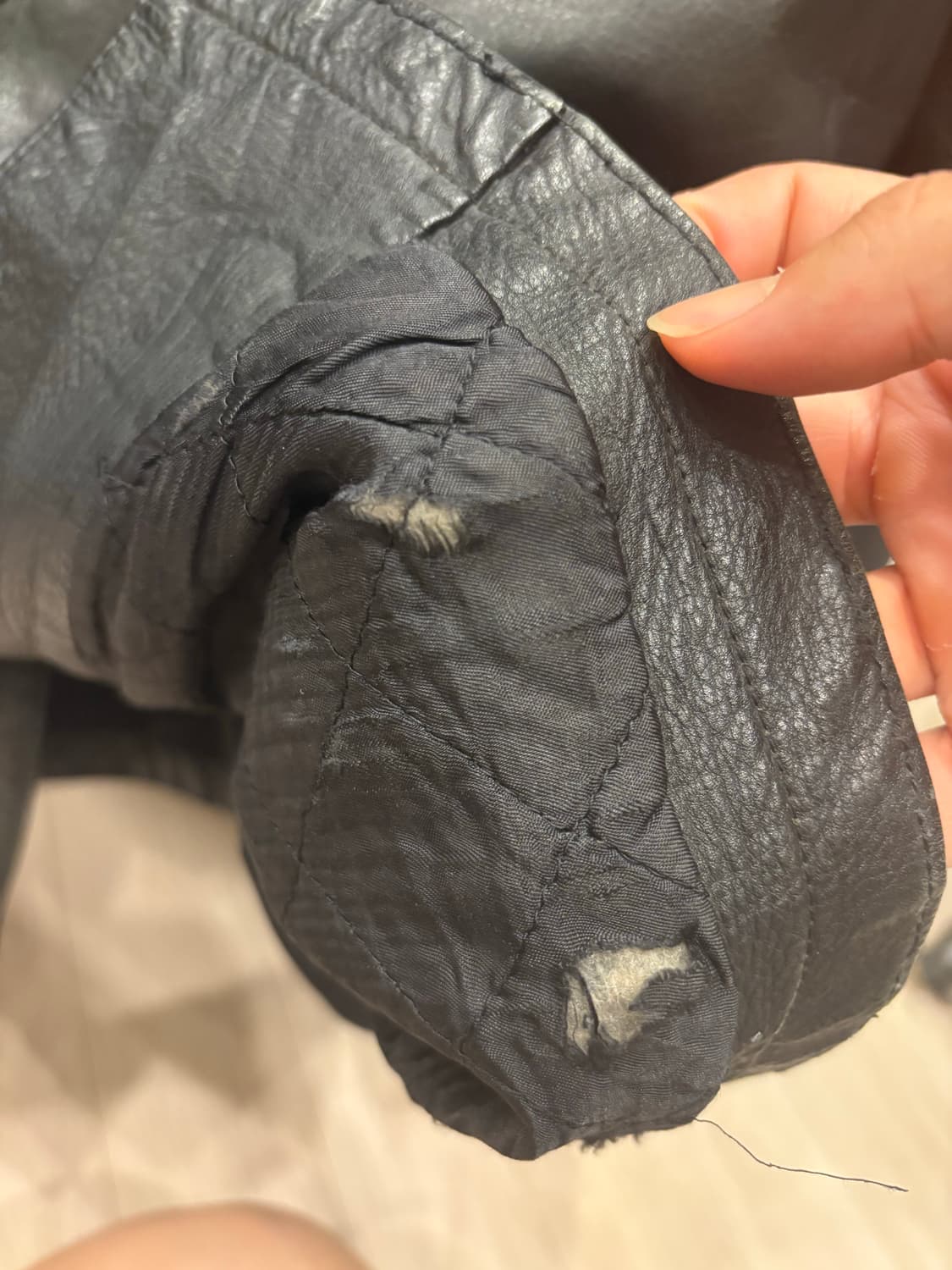 [M] 90년대 빈티지 burberrys 버버리 레더 자켓 카코트 상품이미지6