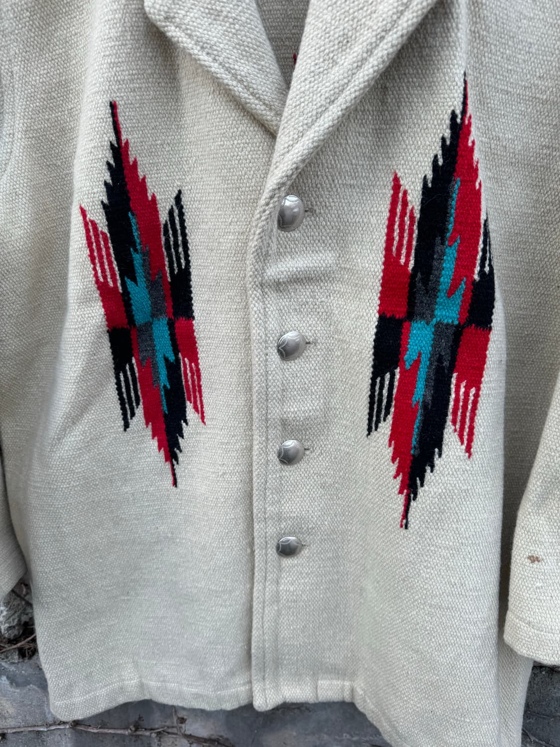 옥토퍼스 아미 빈티지 오르테가 치마요 자켓 네이티브 무늬 웨스턴 코트 상품이미지5