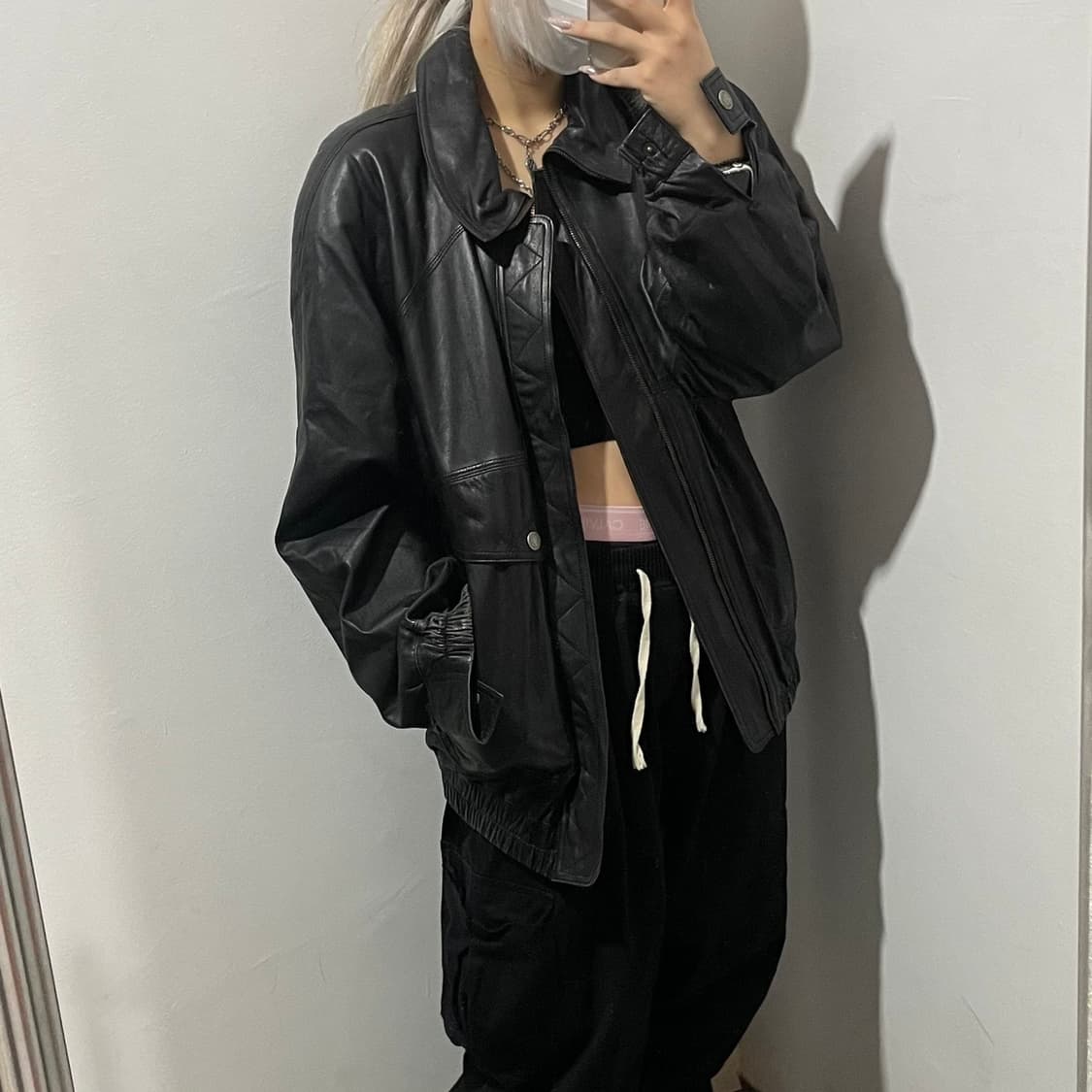 리얼레더 봄버자켓 상품이미지1