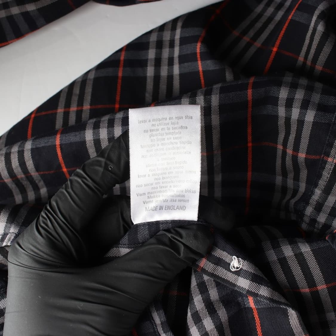 버버리 빈티지 블랙 노바 체크 셔츠 39 M 상품이미지6