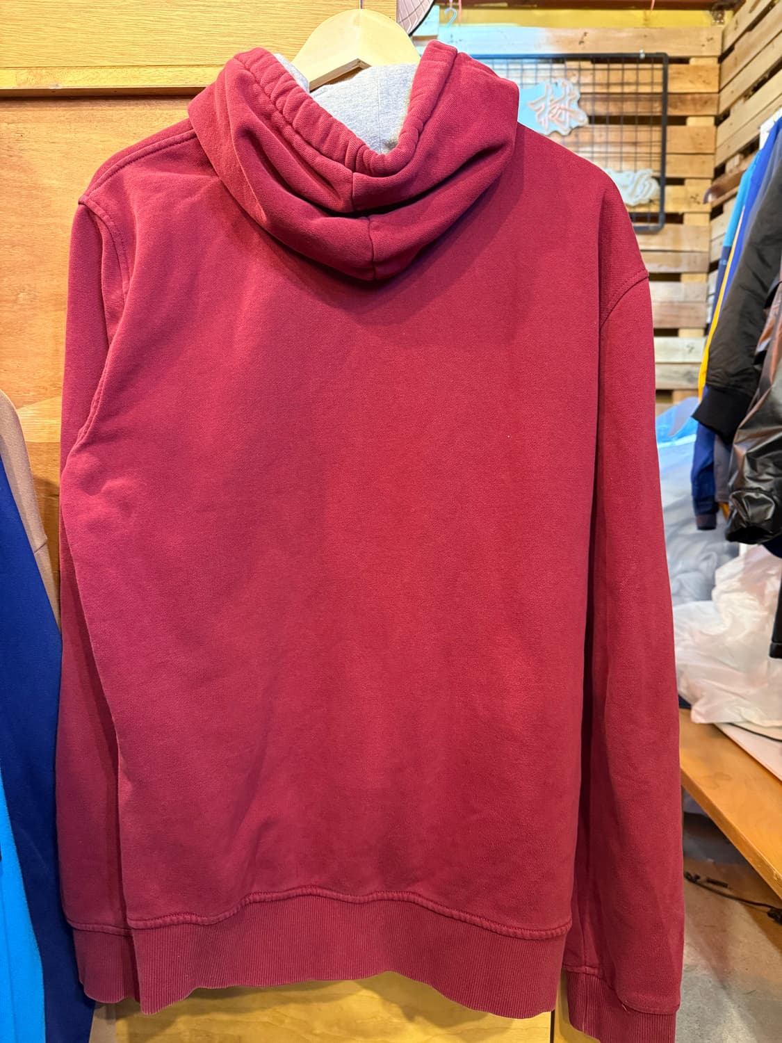 타미힐피거 아치로고 버건디 후드집업 상품이미지4