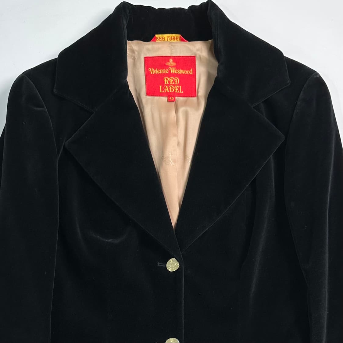비비안웨스트우드 블랙 벨벳 블레이저 자켓 상품이미지2