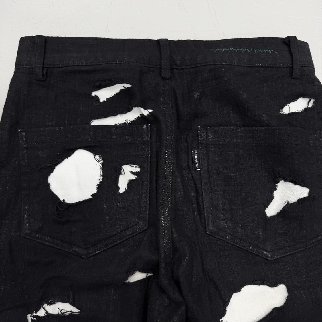 써저리 20FW 디스트로이드 데님팬츠 블랙 상품이미지6