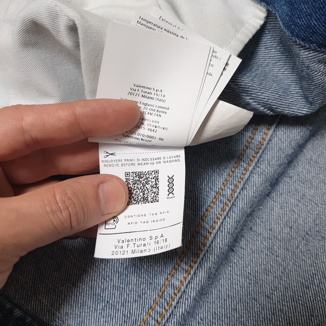 발렌티노 블루 워싱 데님 자켓  상품이미지5