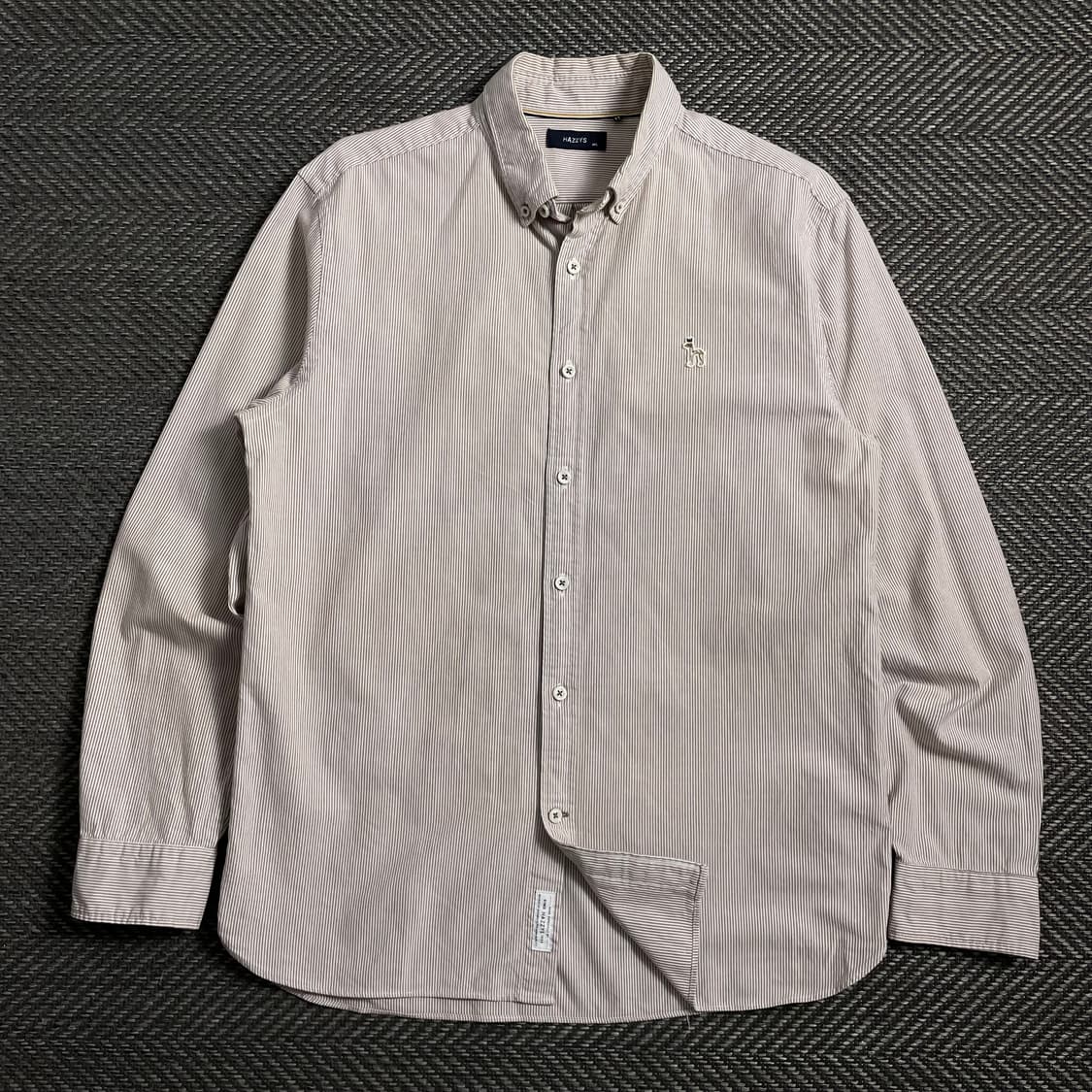 헤지스 자수로고 베이직 스트라이프 혼방 셔츠y 4348 상품이미지2