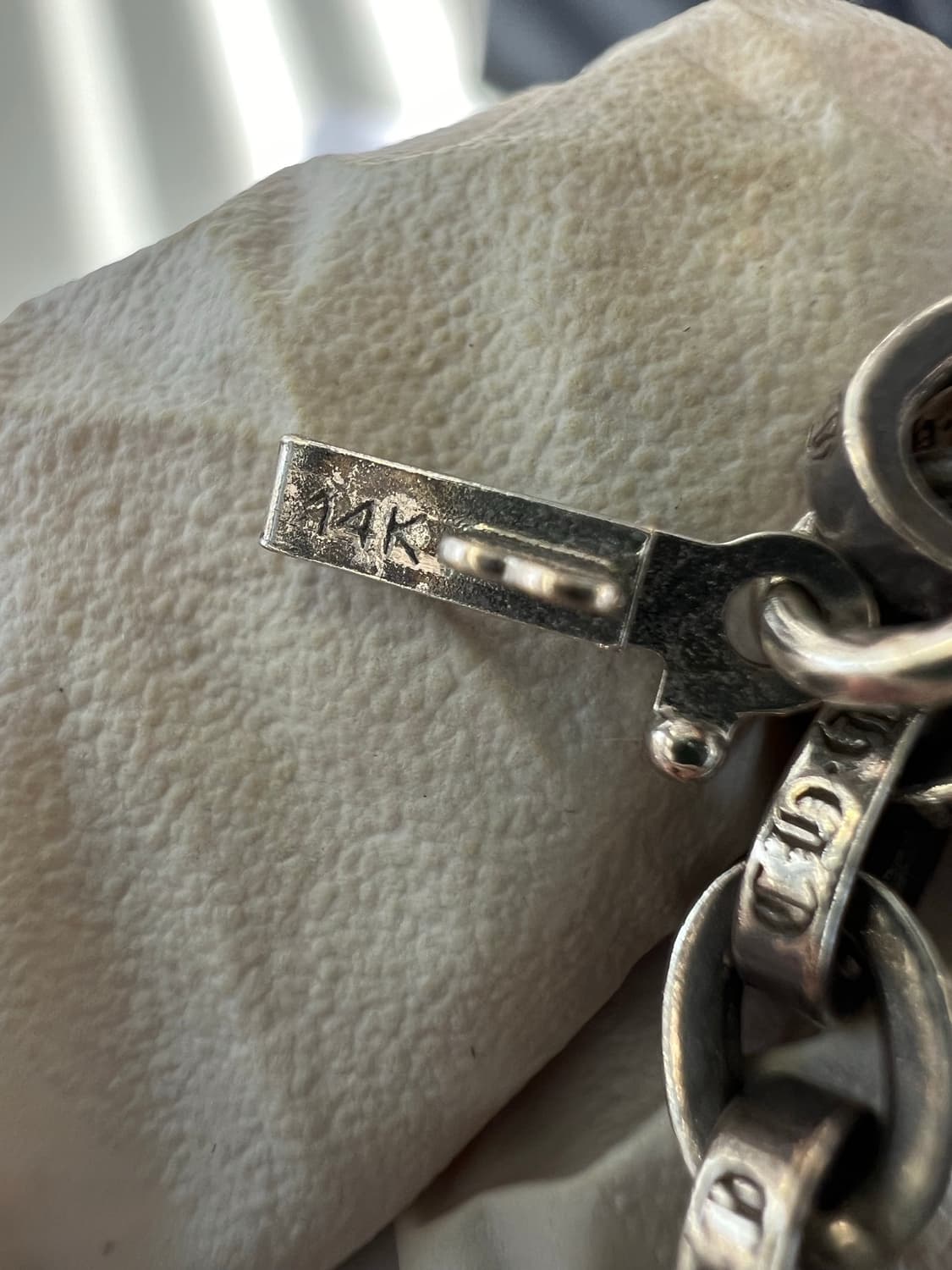 [7인치] 크롬하츠 페이퍼체인 스몰 팔찌 상품이미지5