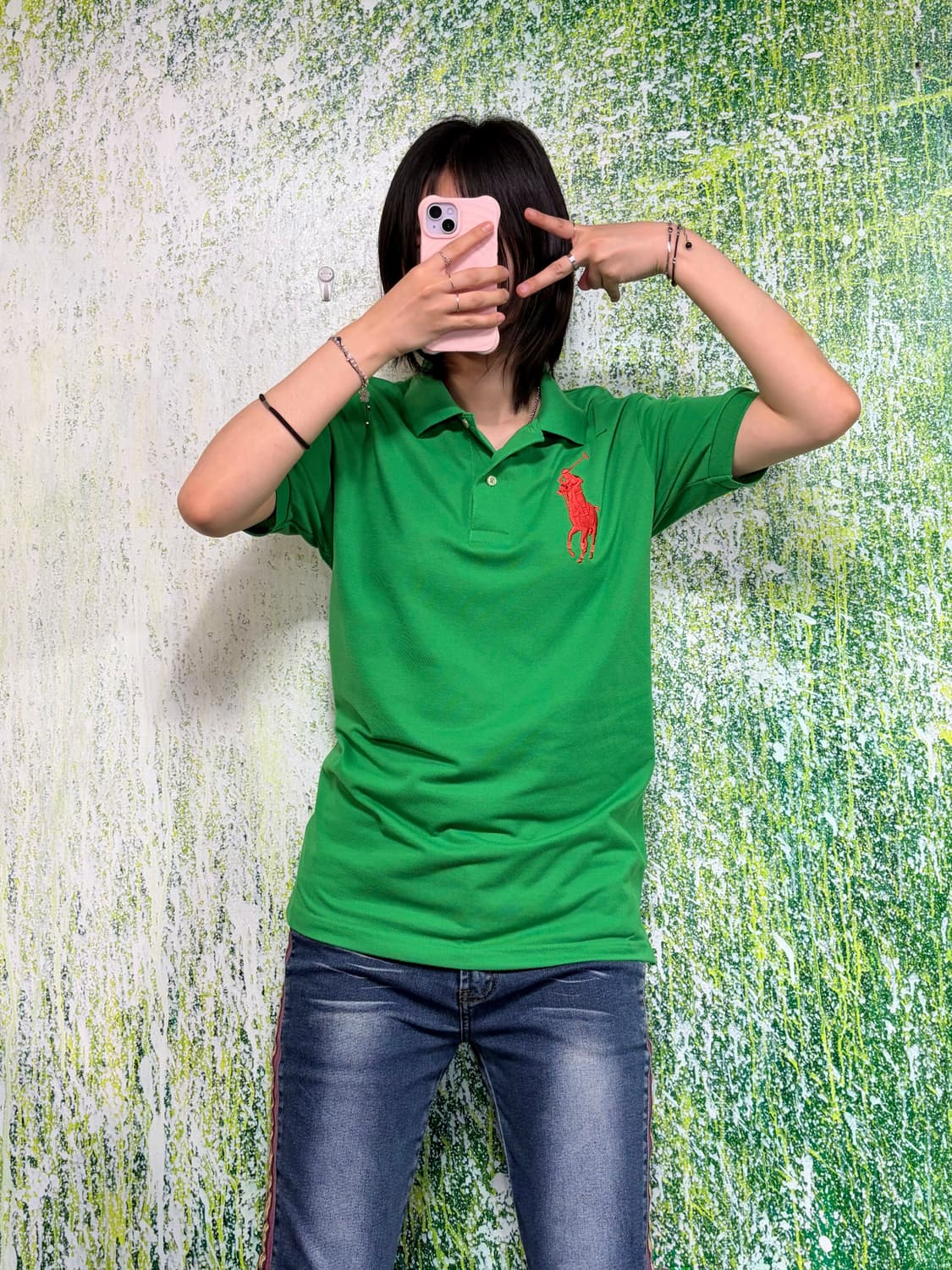 폴로 빅포니 치프키프 그린 반팔 카라 티셔츠 M 상품이미지1