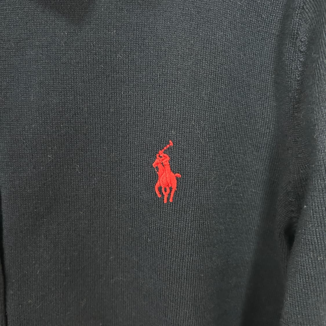 폴로 랄프로렌 신형QR 포니로고 버튼 가디건 네이비 상품이미지3