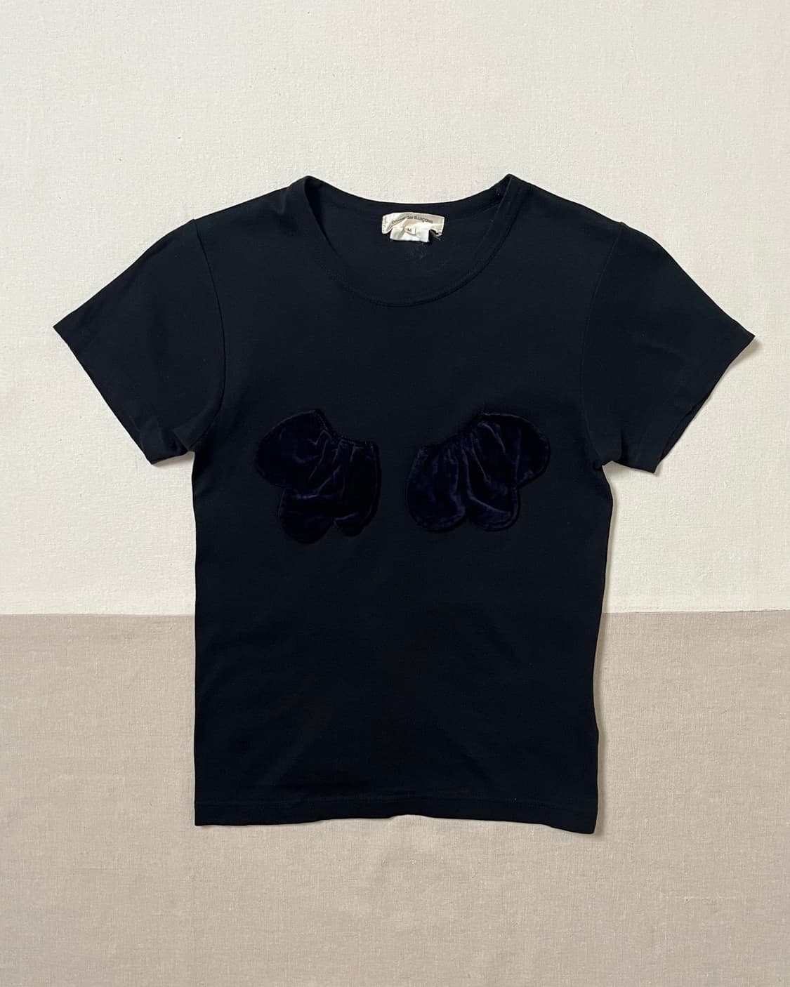 꼼데가르송 벨벳 패치 티셔츠 comme des garcons 상품이미지4