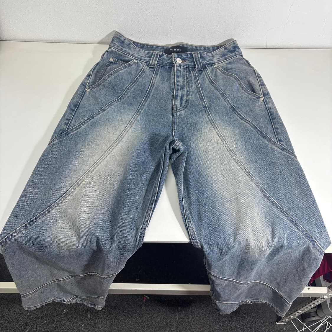 M VTG 연청 세미와이드 커브드데님 상품이미지2