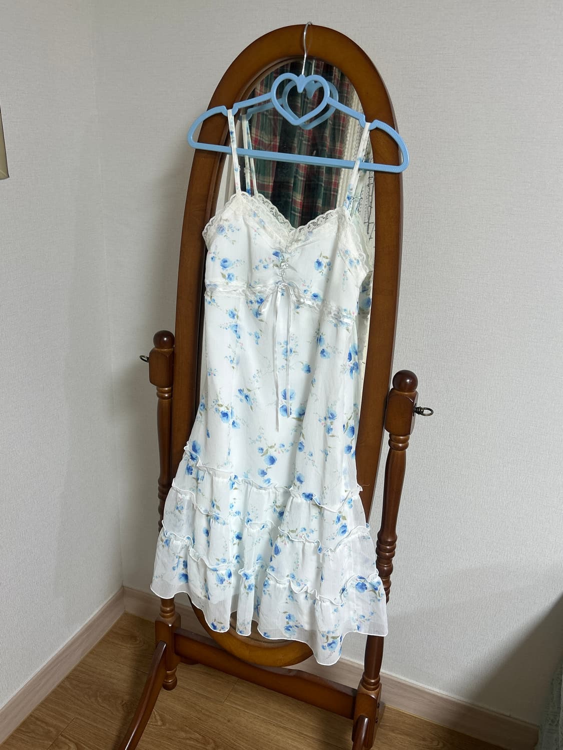 플라워 레이스 미디 슬립원피스 상품이미지1