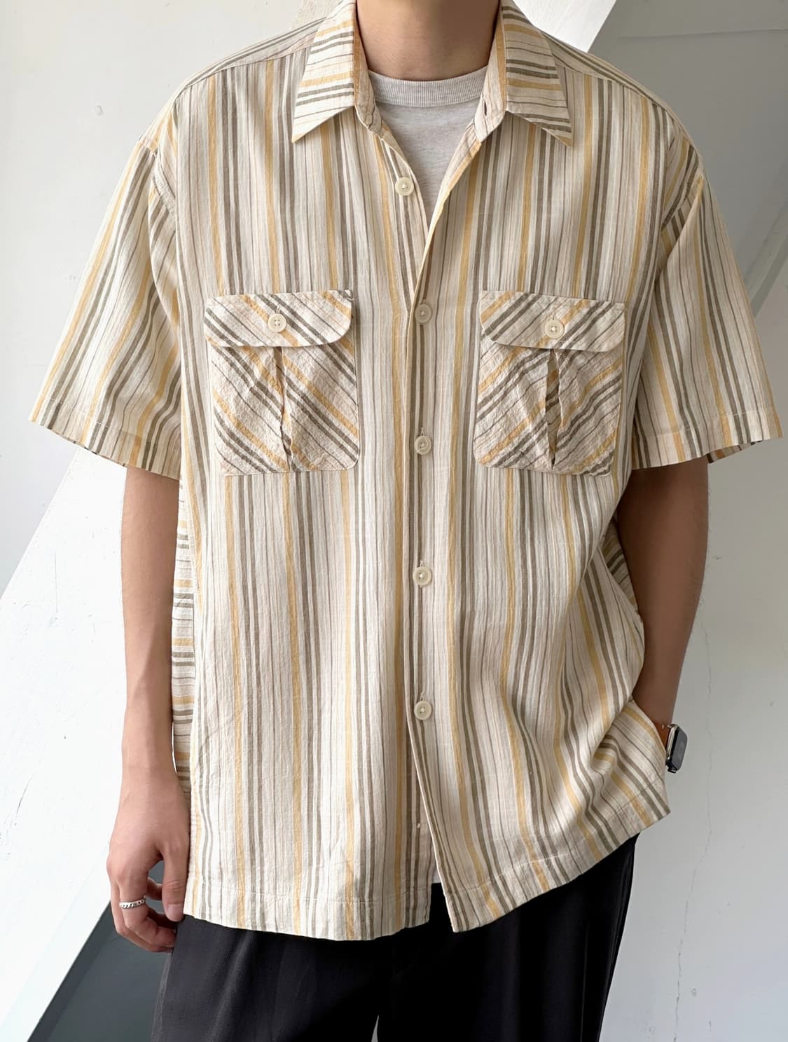 Natural fabric 2way H/S shirket 상품이미지8