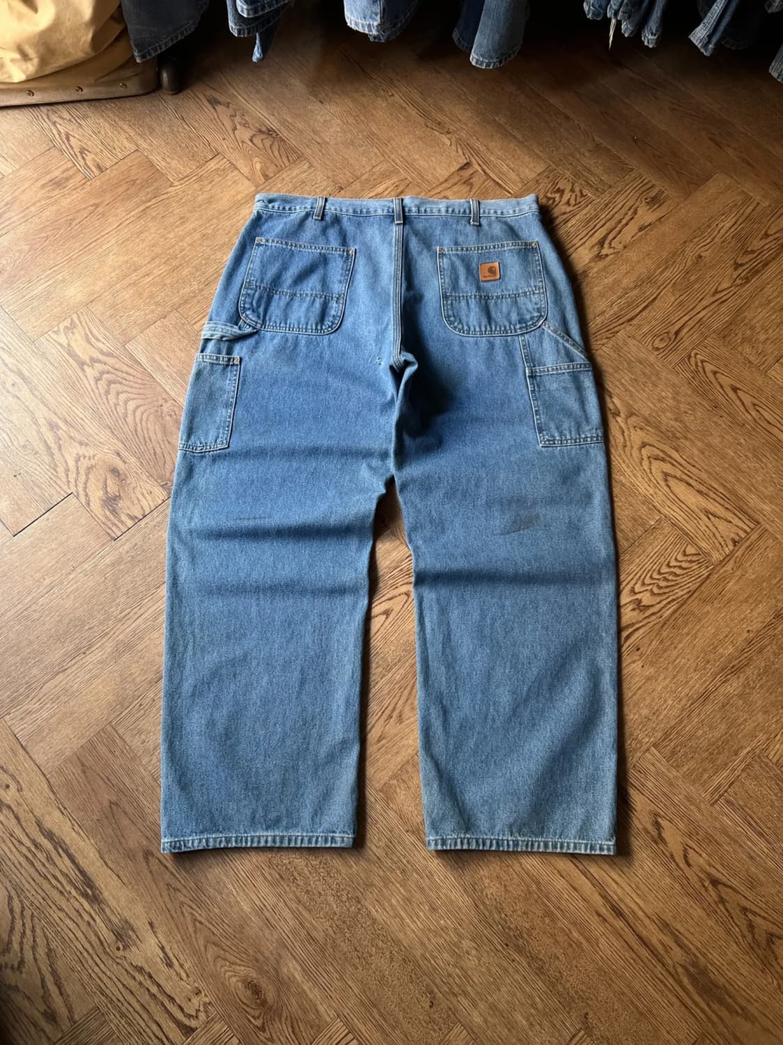 [38]칼하트 USA 미디엄블루 싱글니 카펜터 워크 데님 팬츠 상품이미지1