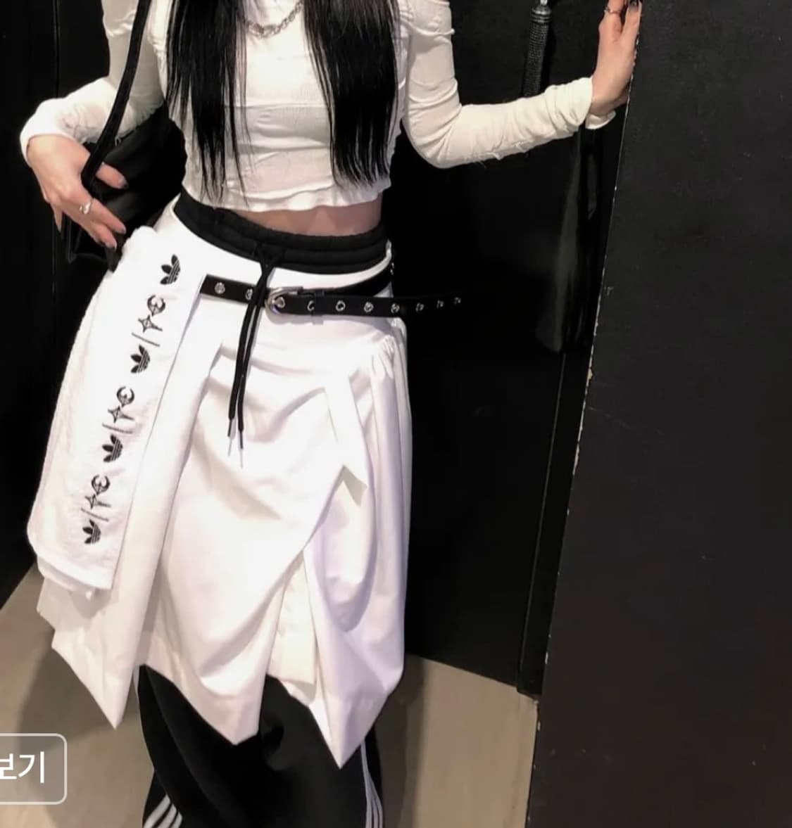 Asymmetrical Draped Midi Skirt 상품이미지7