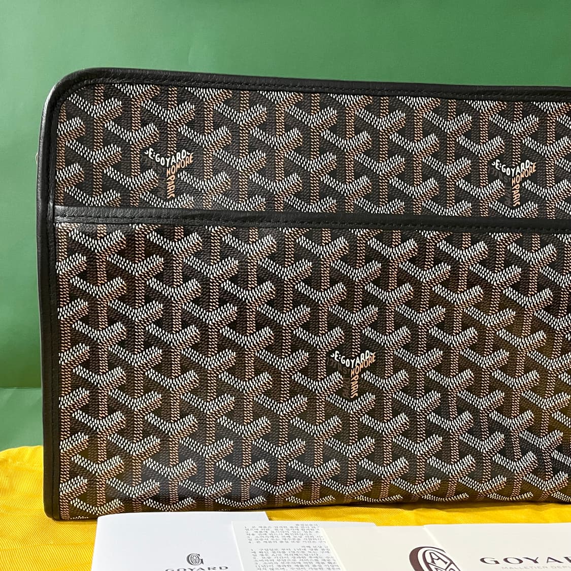 [S급/정품] 고야드 쥬방스 GM 블랙 클러치백 파우치 상품이미지2