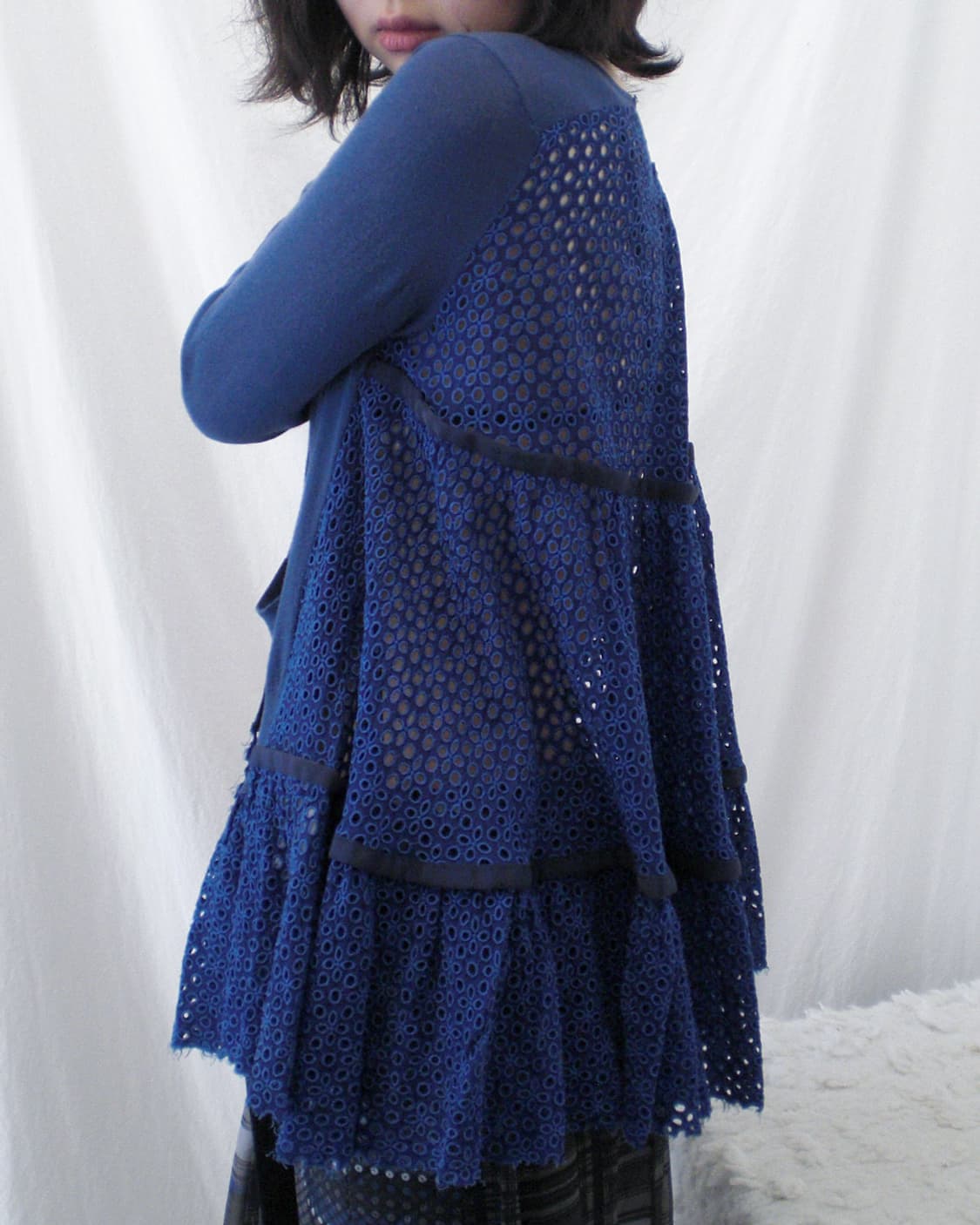 Sacai lace panel layered cardigan 상품이미지5