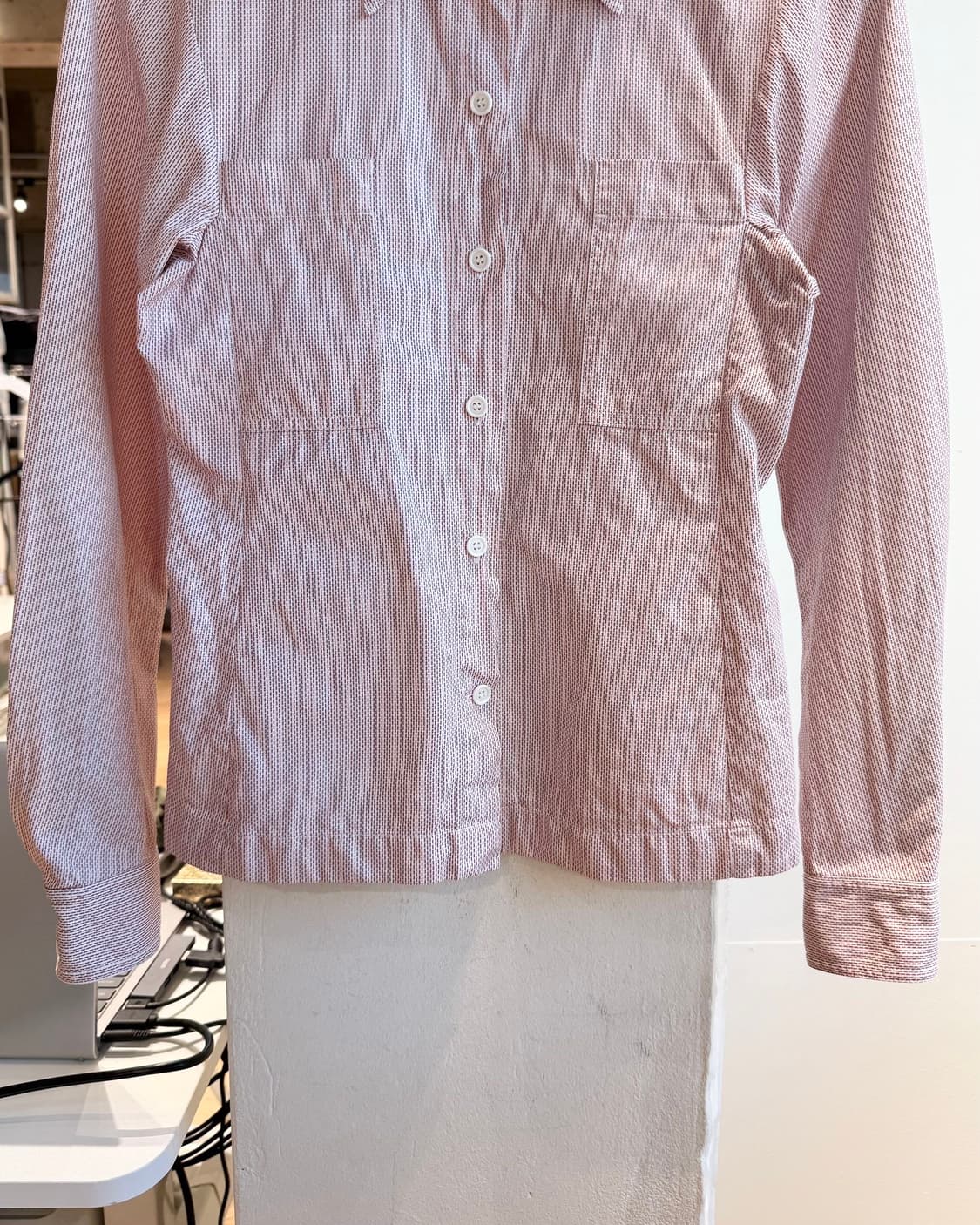 셀린느 레드 스트라이프 코튼 셔츠  상품이미지6