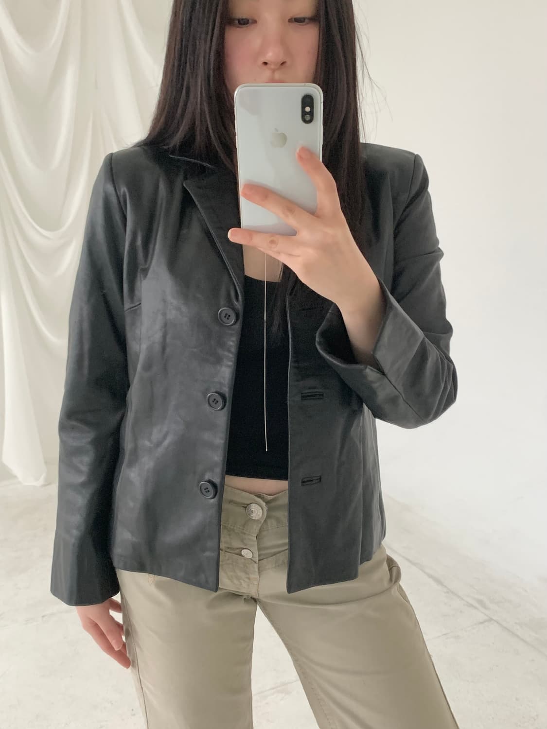 just fit leather JK 상품이미지1