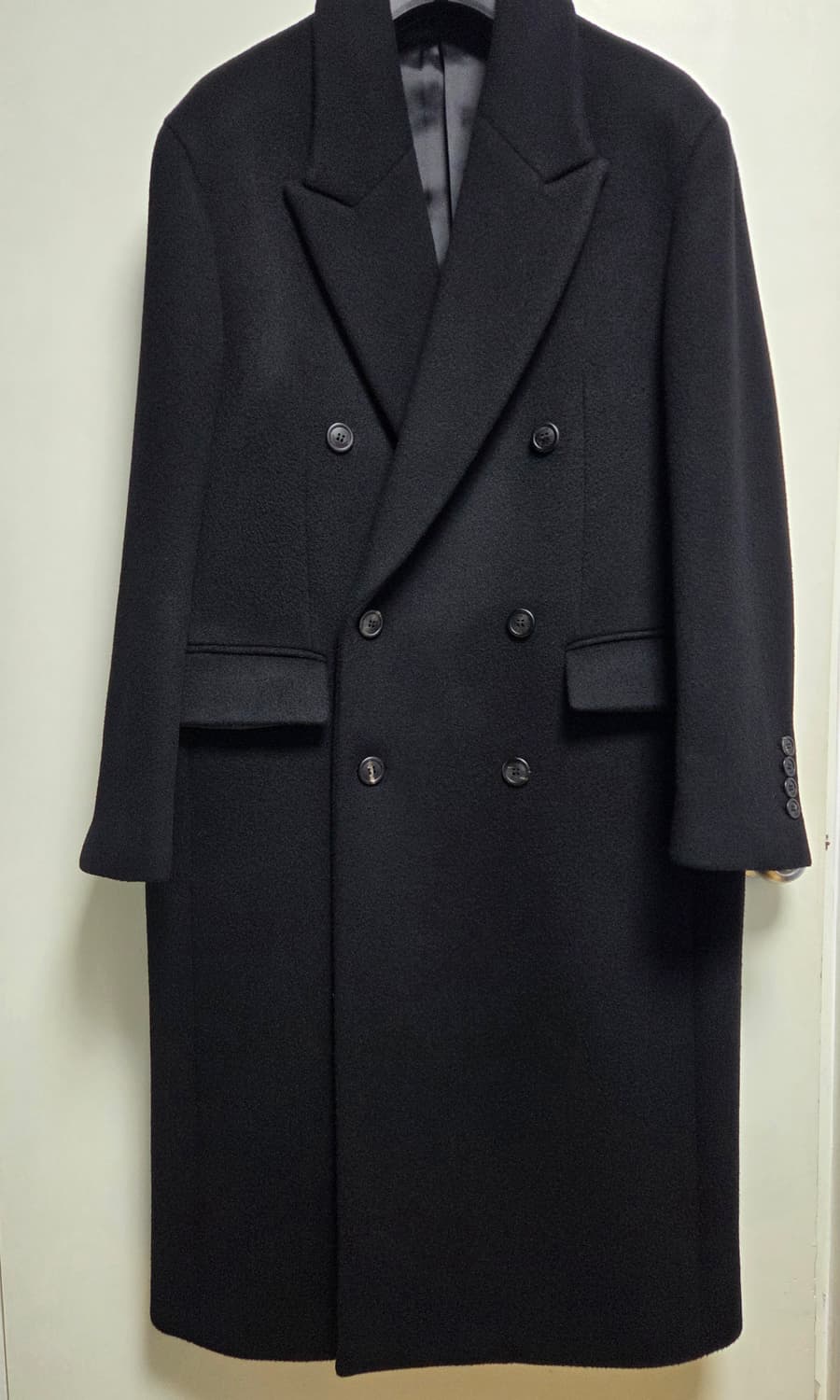 M) EQL 에센셜바이이큐엘 더블 코트 블랙 상품이미지1