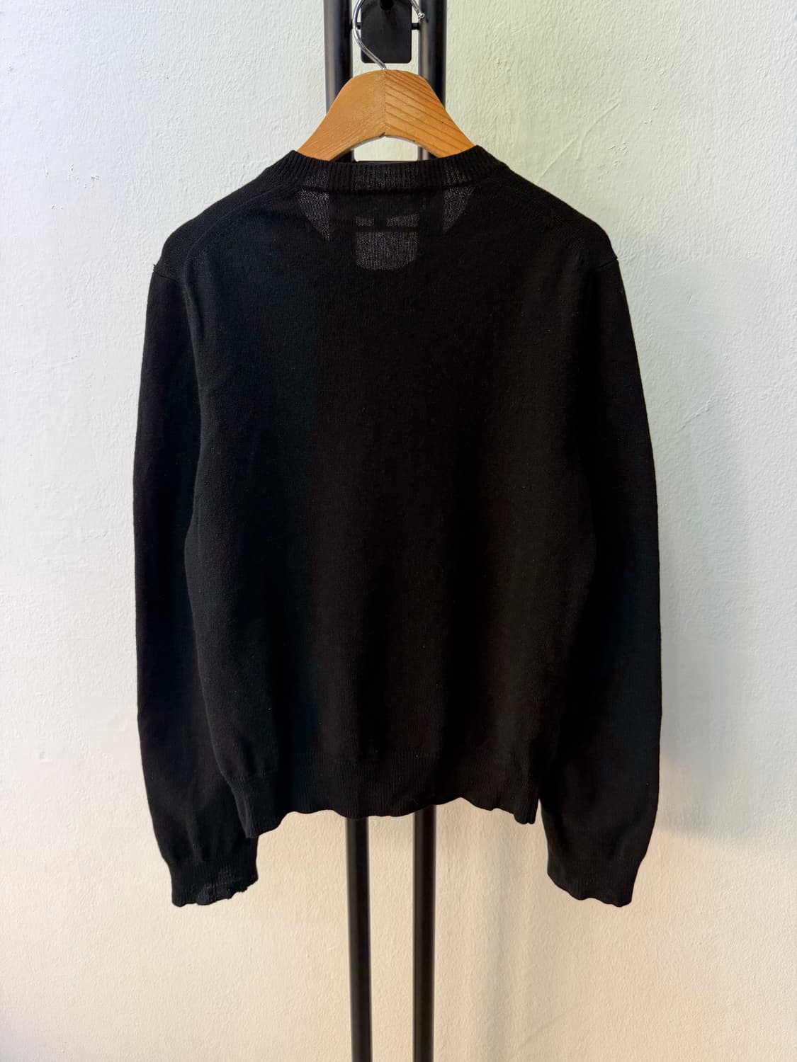 정품) 꼼데가르송 여성 블랙 하트 가디건 M 상품이미지5