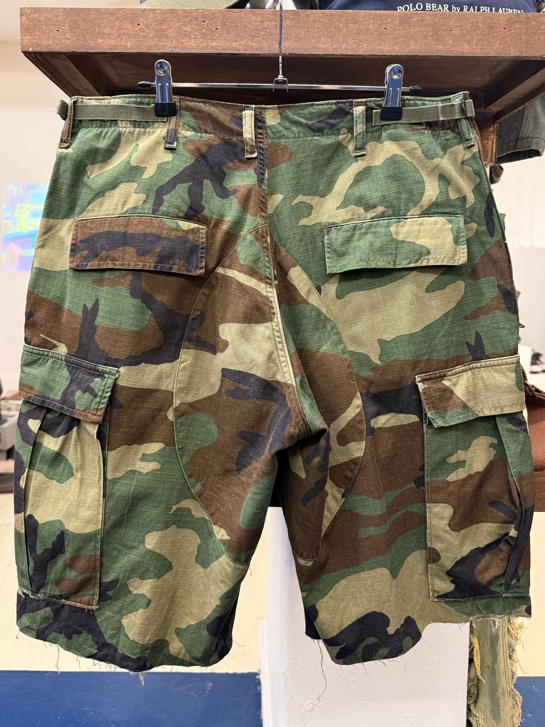 1980s Military 밀리터리 우드랜드 컷오프 반바지 상품이미지4
