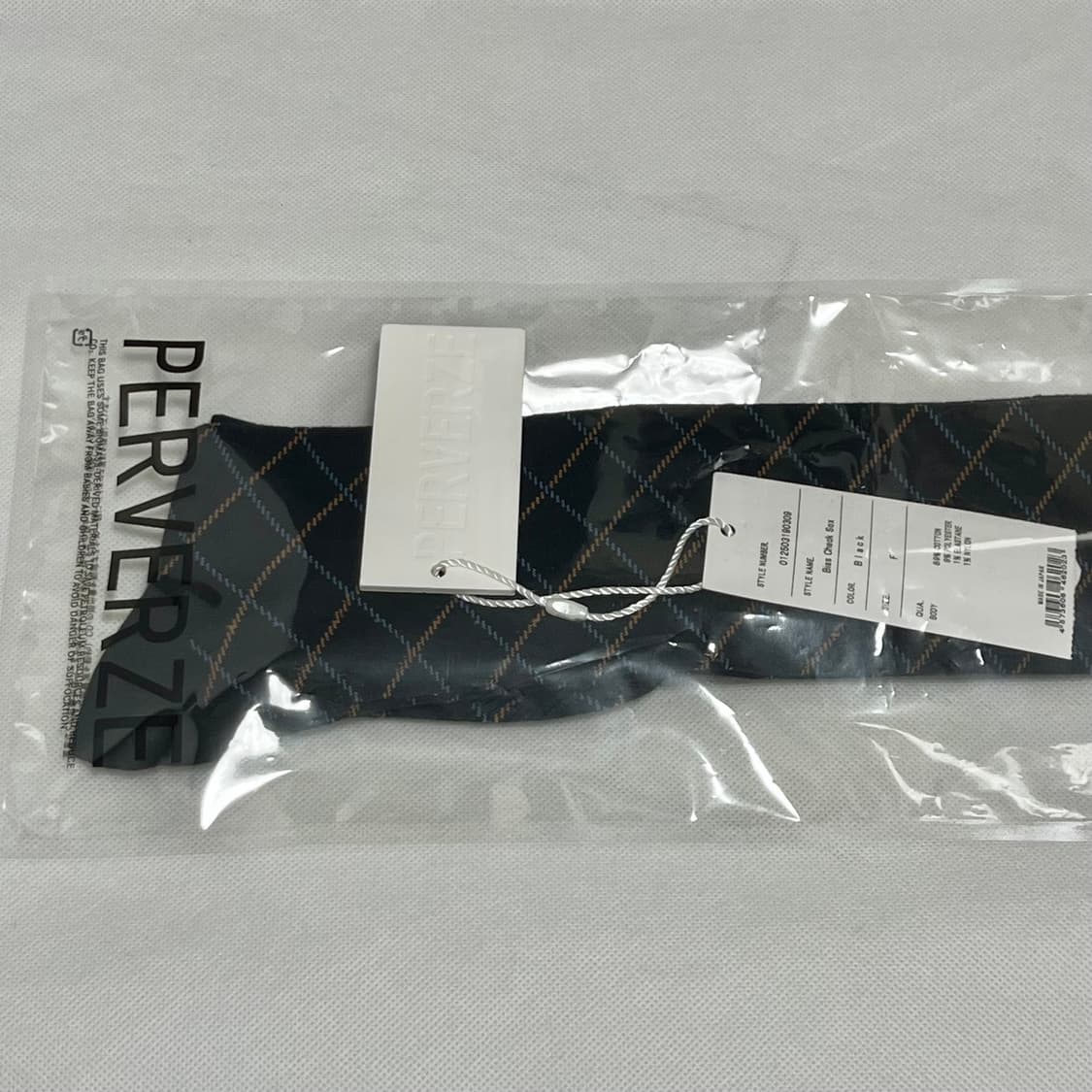 [F]퍼버즈 25fw 체크 니삭스 양말/네이비 상품이미지2