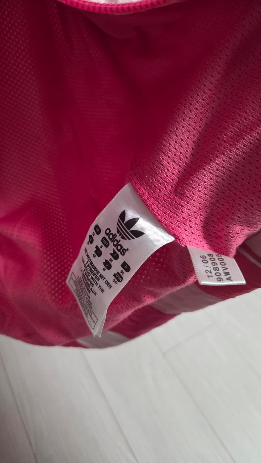 아디다스 우먼스 핑크 스트라이프 바람막이 자켓 상품이미지6