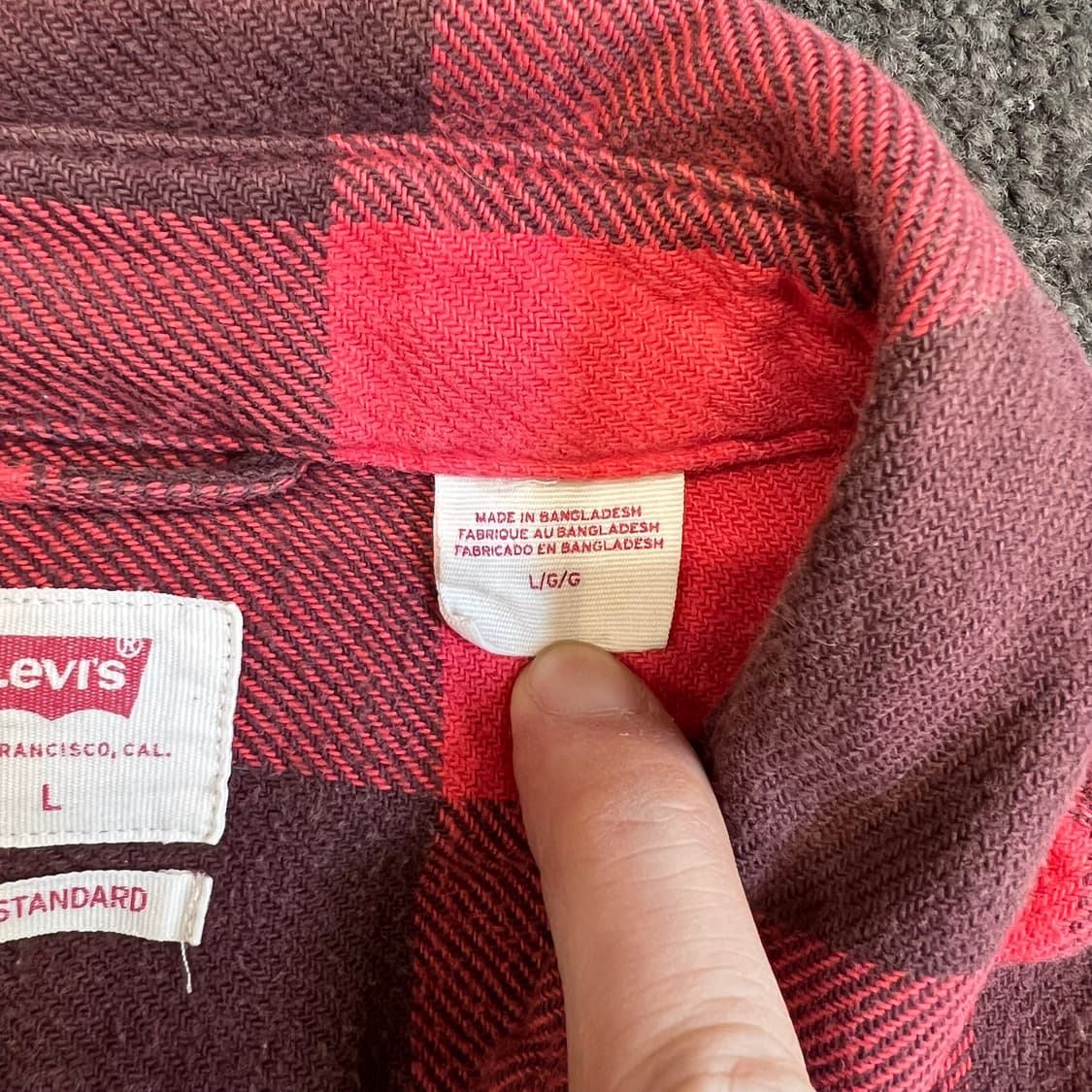 리바이스 체크 플란넬 셔츠 상품이미지4