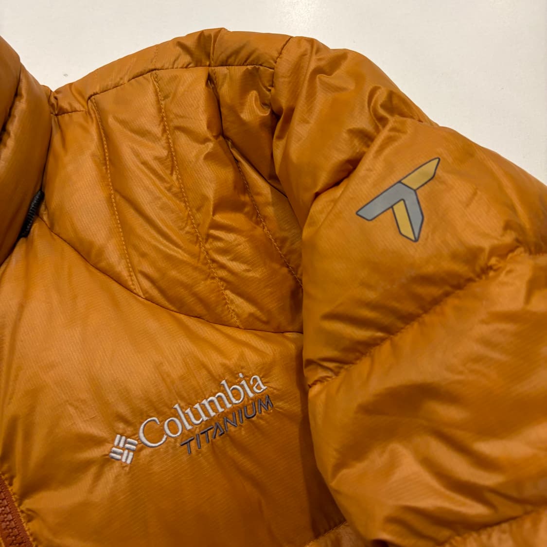 [XL] 컬럼비아 티타늄 옴니쉴드 오렌지 퀼팅 패딩 D795 상품이미지4