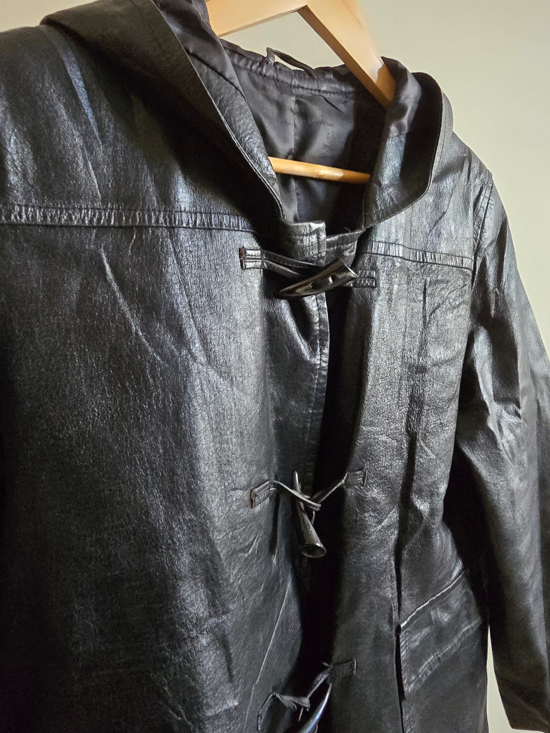 Pigskin Toggle Hood Long Coat 상품이미지2