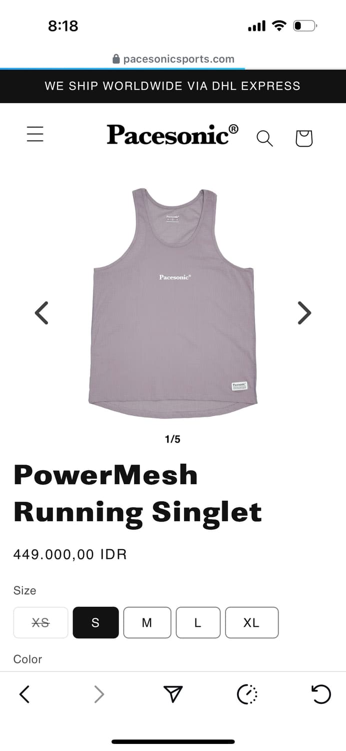 pacesonic PowerMesh Running Singlet 상품이미지2