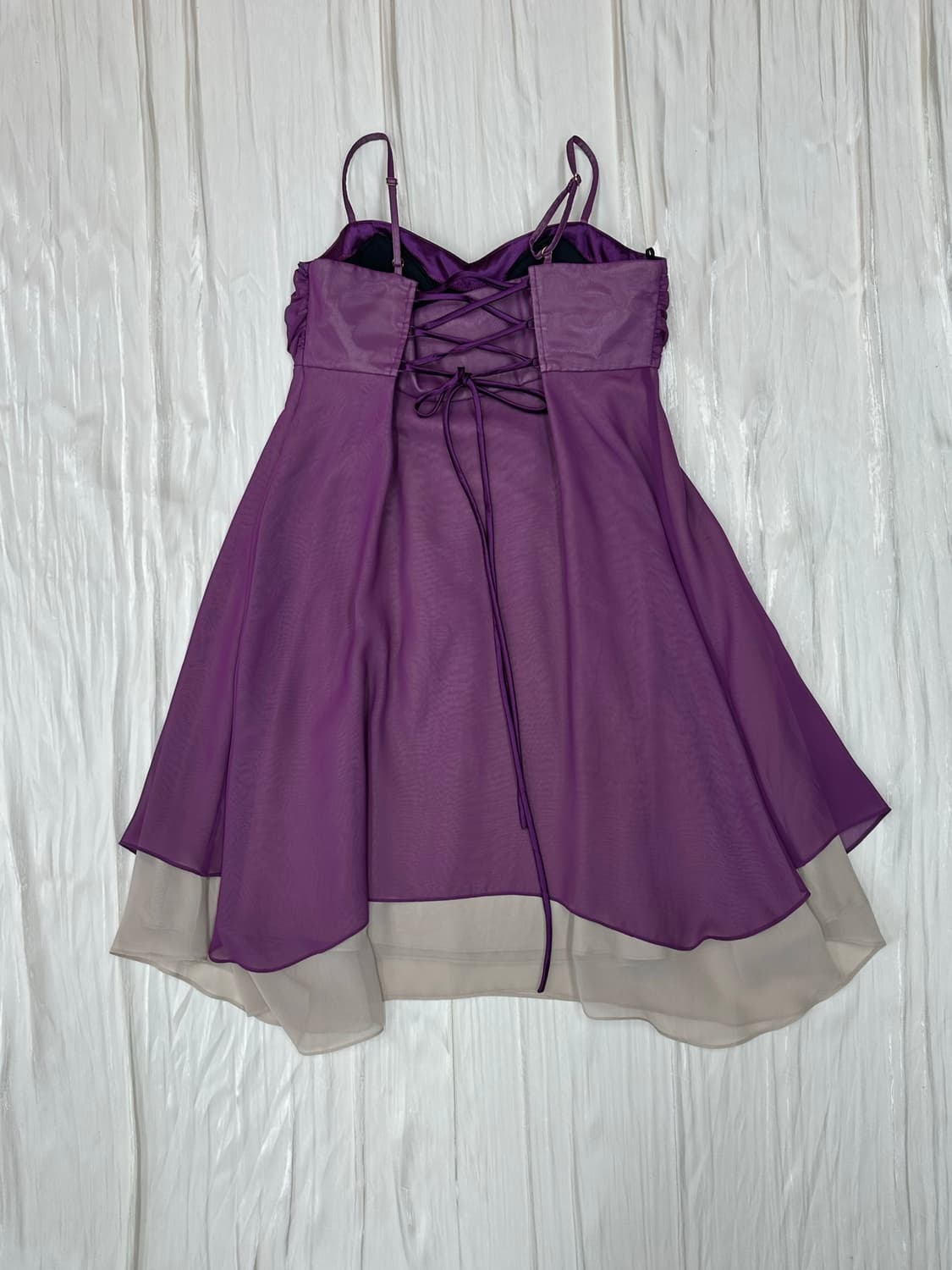 Pupple sheer layered sleveless dress 상품이미지7