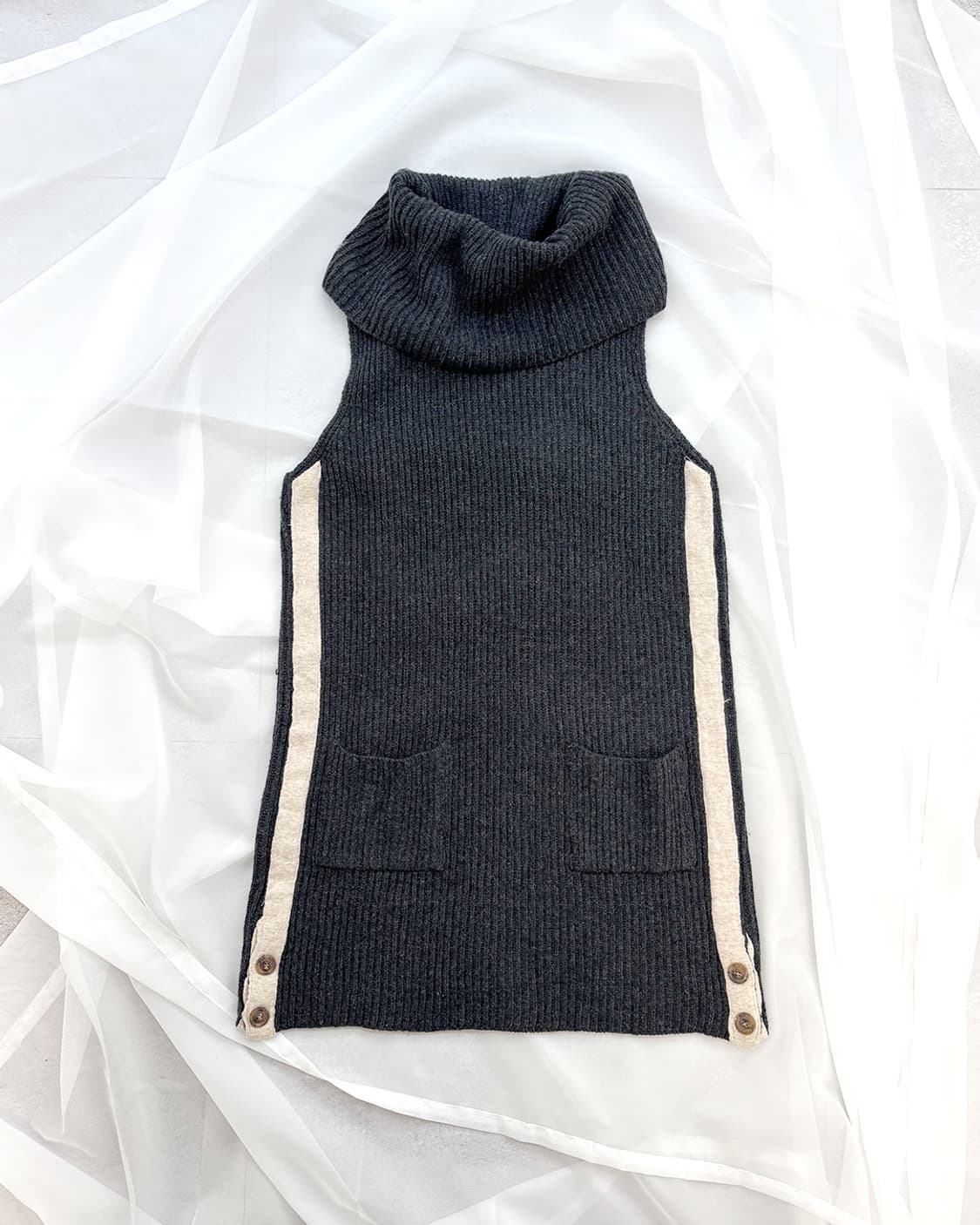 이와 사이드 울 트리밍 빅 터틀 베스트 상품이미지1