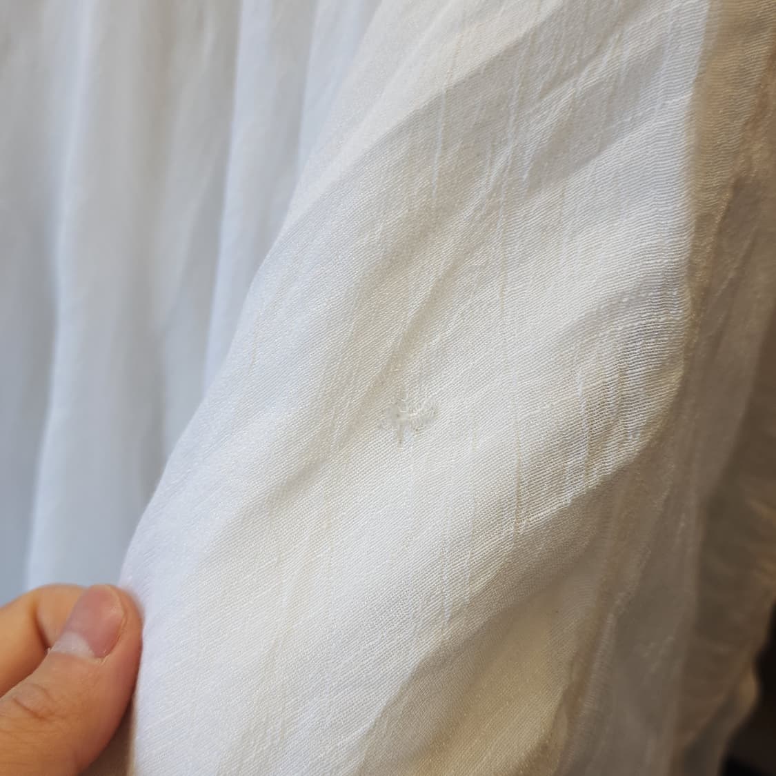 90s 빈티지 스커트 유럽  화이트 스커트 밴딩 허리끈 상품이미지10