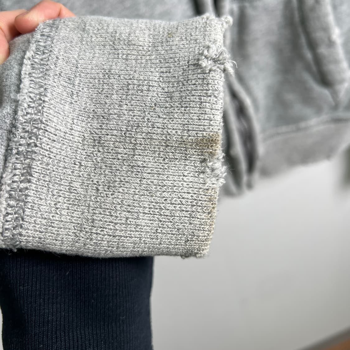 아베크롬비 그레이 센터 로고 빈티지 후드집업 S 상품이미지9