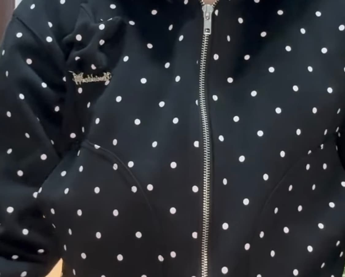 Aelfriceden 도트 후드집업 상품이미지5