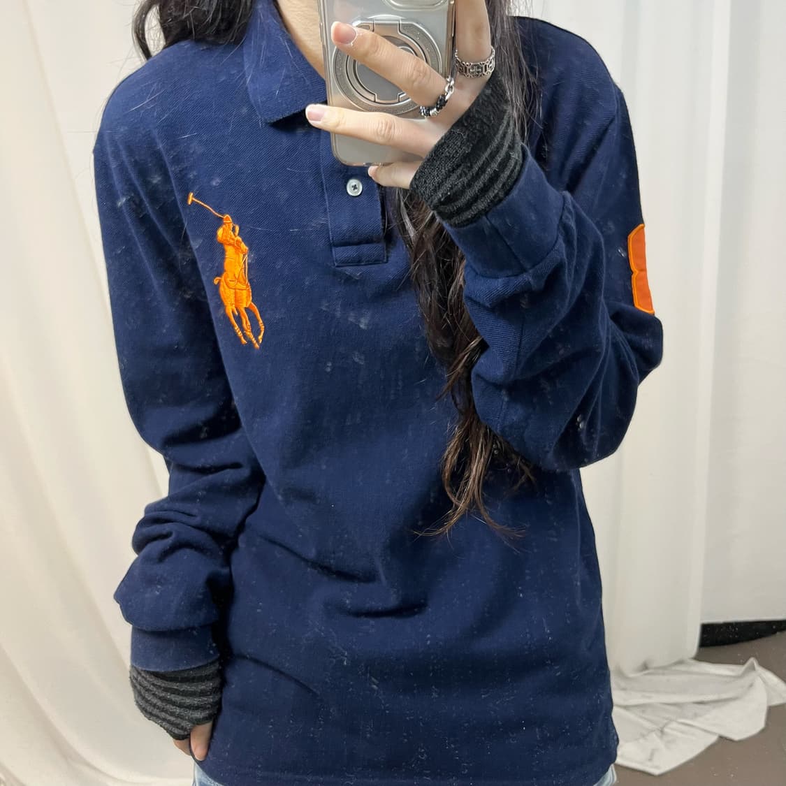 Polo Navy Big Pony Collar T-shirt  상품이미지3