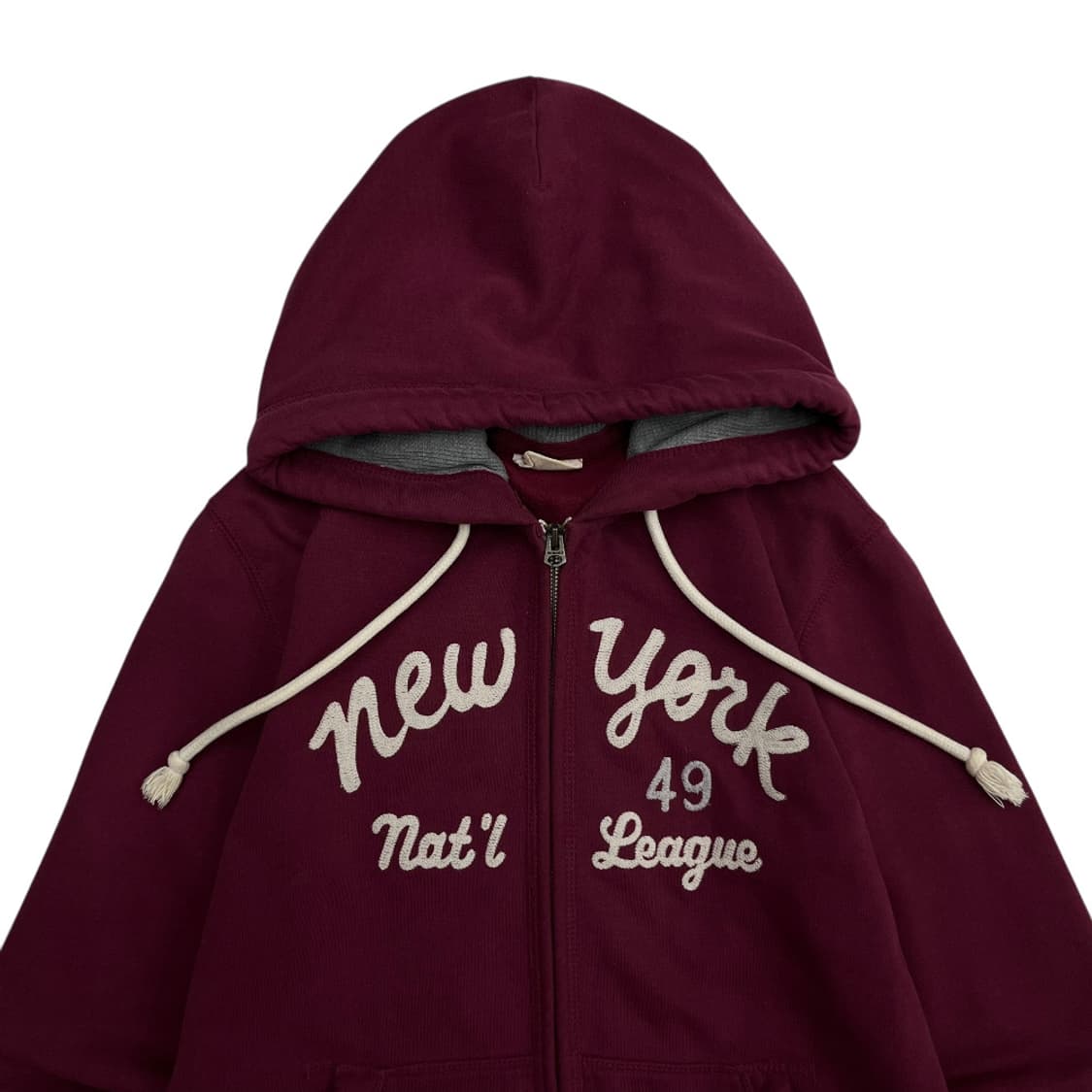 후아유 센터로고 와인 후드집업 M 상품이미지4