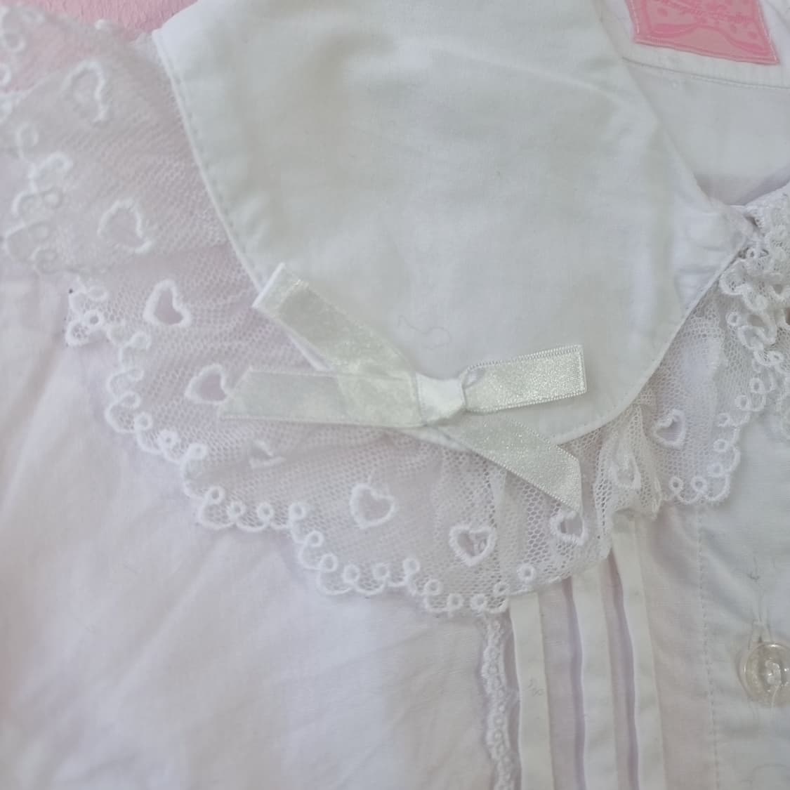 엔젤릭 프리티(Angelic Pretty) 화이트 레이스 리본 블라우스 상품이미지2