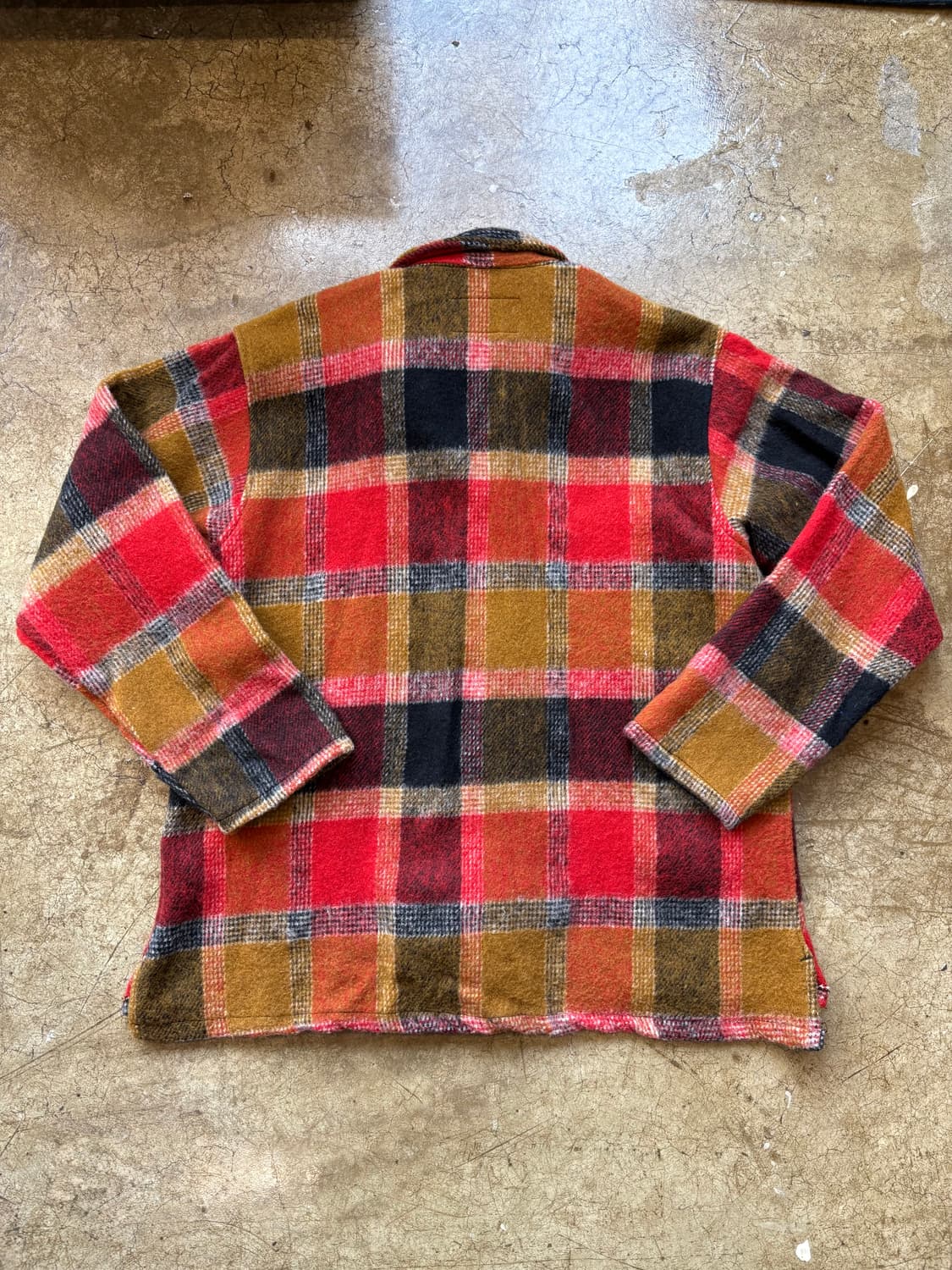 80s Melton 울 워크 셔츠 재킷 상품이미지5