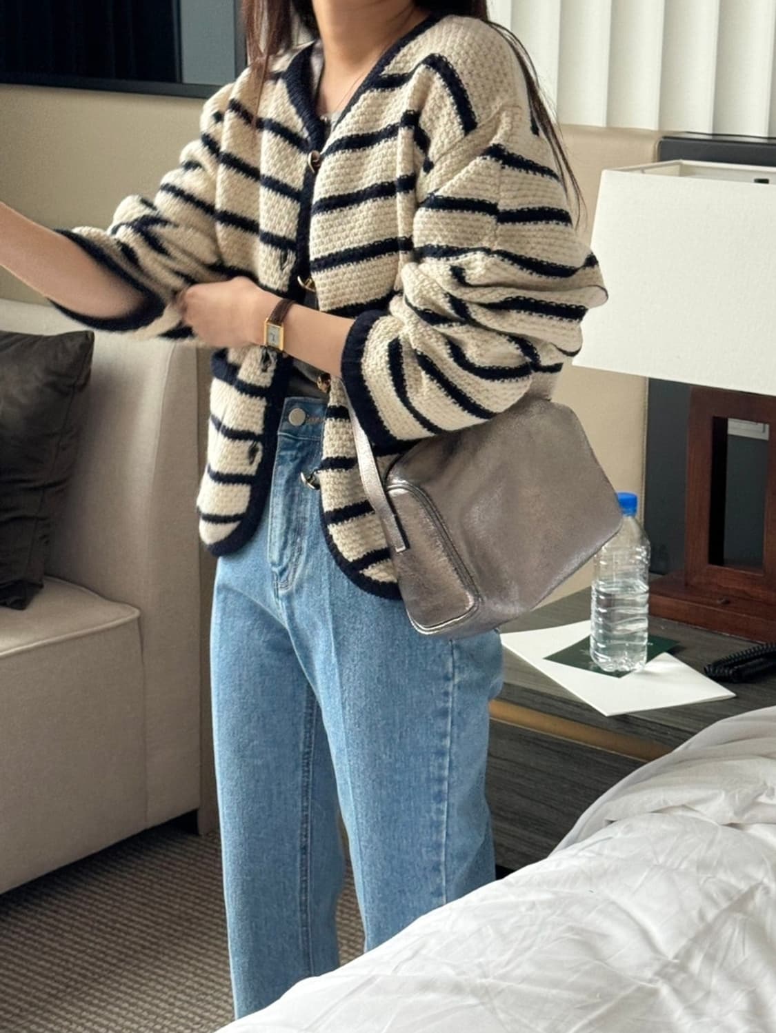 5kp 오케플 셀 스트라이프 니트 가디건 새제품 상품이미지6