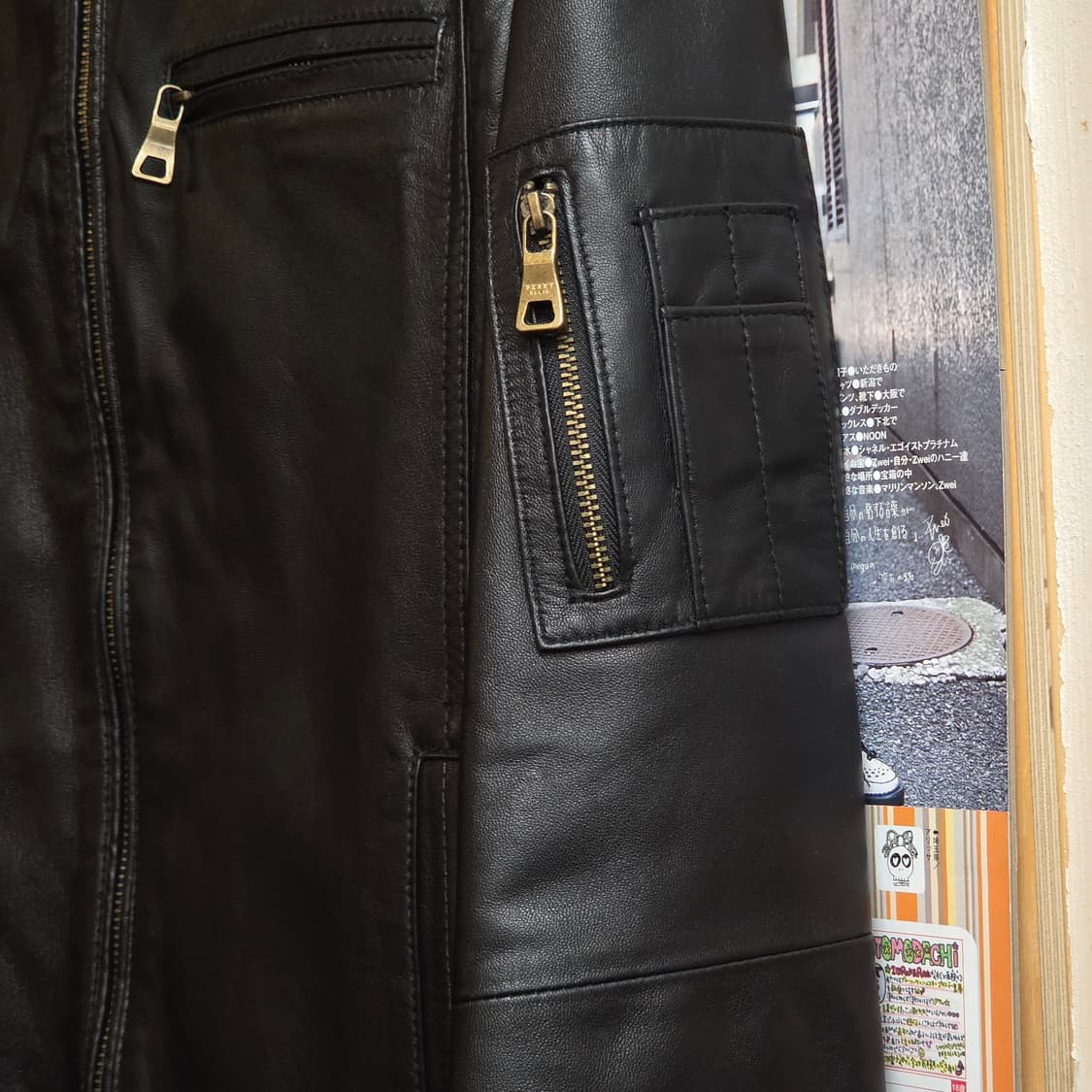 빈티지 바이커 무드 양가죽 자켓 상품이미지4