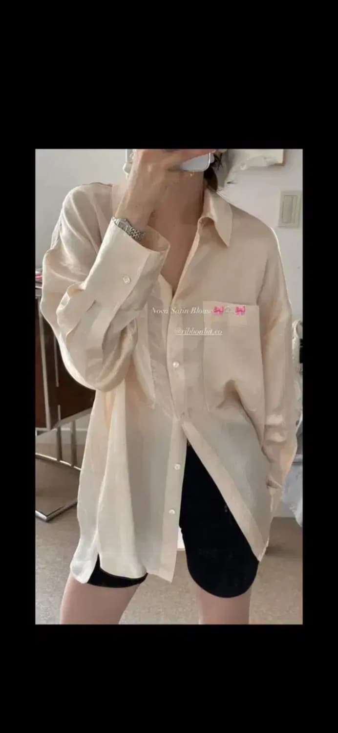 리본빛 노바새틴 블라우스 상품이미지1