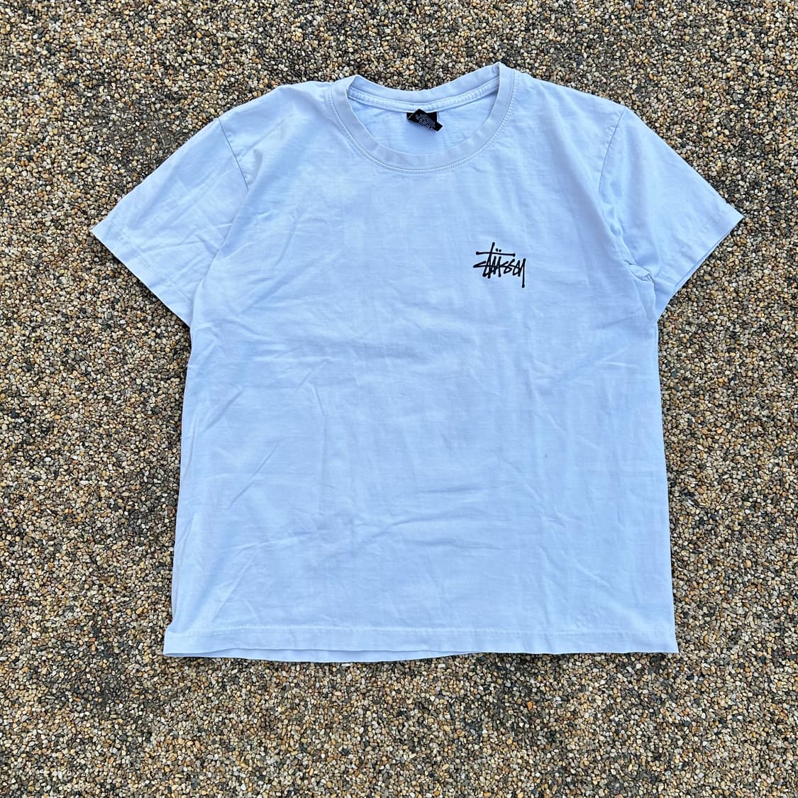 스투시(Stussy) 화이트 로고 반팔티 상품이미지2