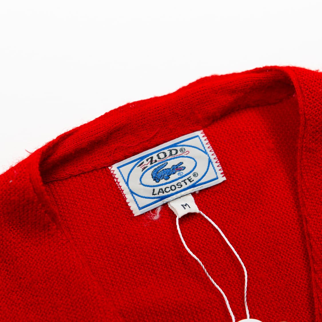 70s IZOD 라코스테 가디건 레드 상품이미지4