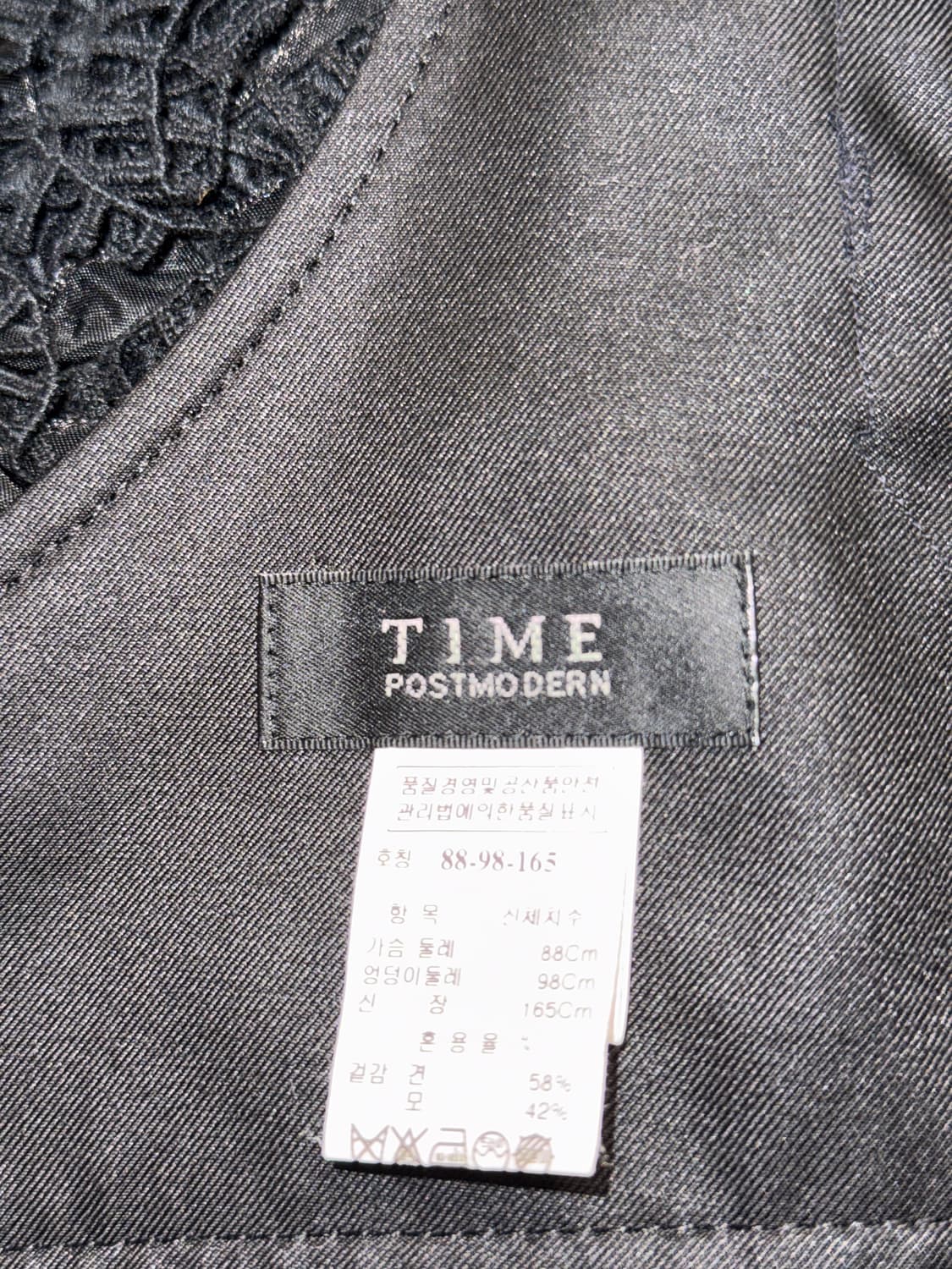 TIME black draped ruffle backless 슬리브리스 상품이미지6