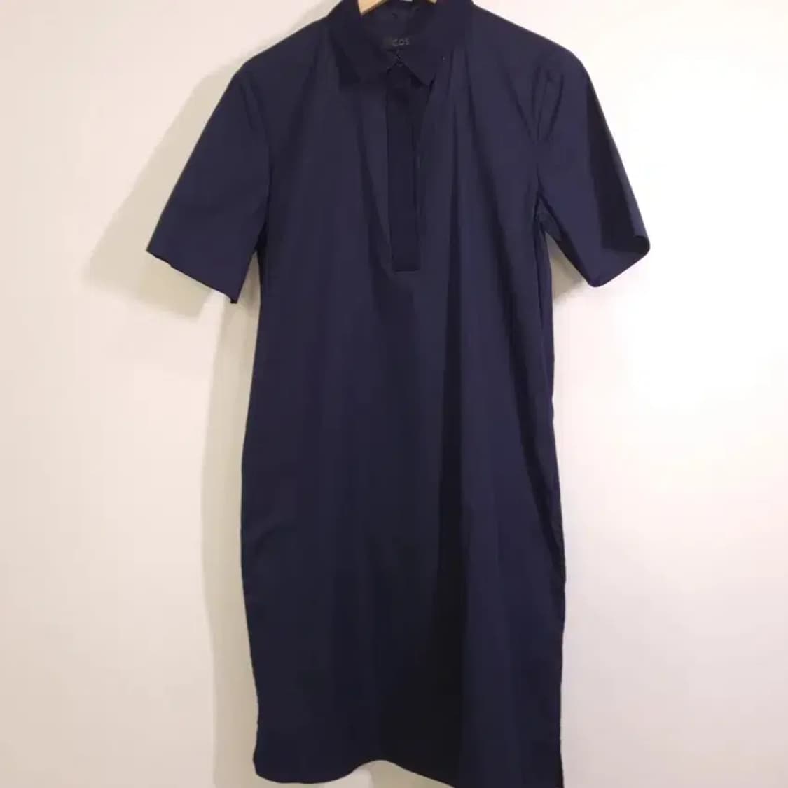 COS 코스 네이비 반팔 셔츠 원피스 55 상품이미지3